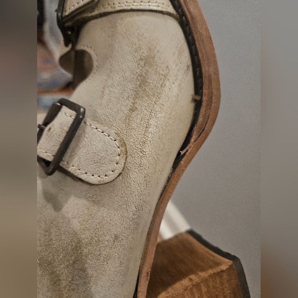 Freebird by Steven Quail Bootie Sandal Open Toe Boho Distressed Size 12 - Picture 6 of 16